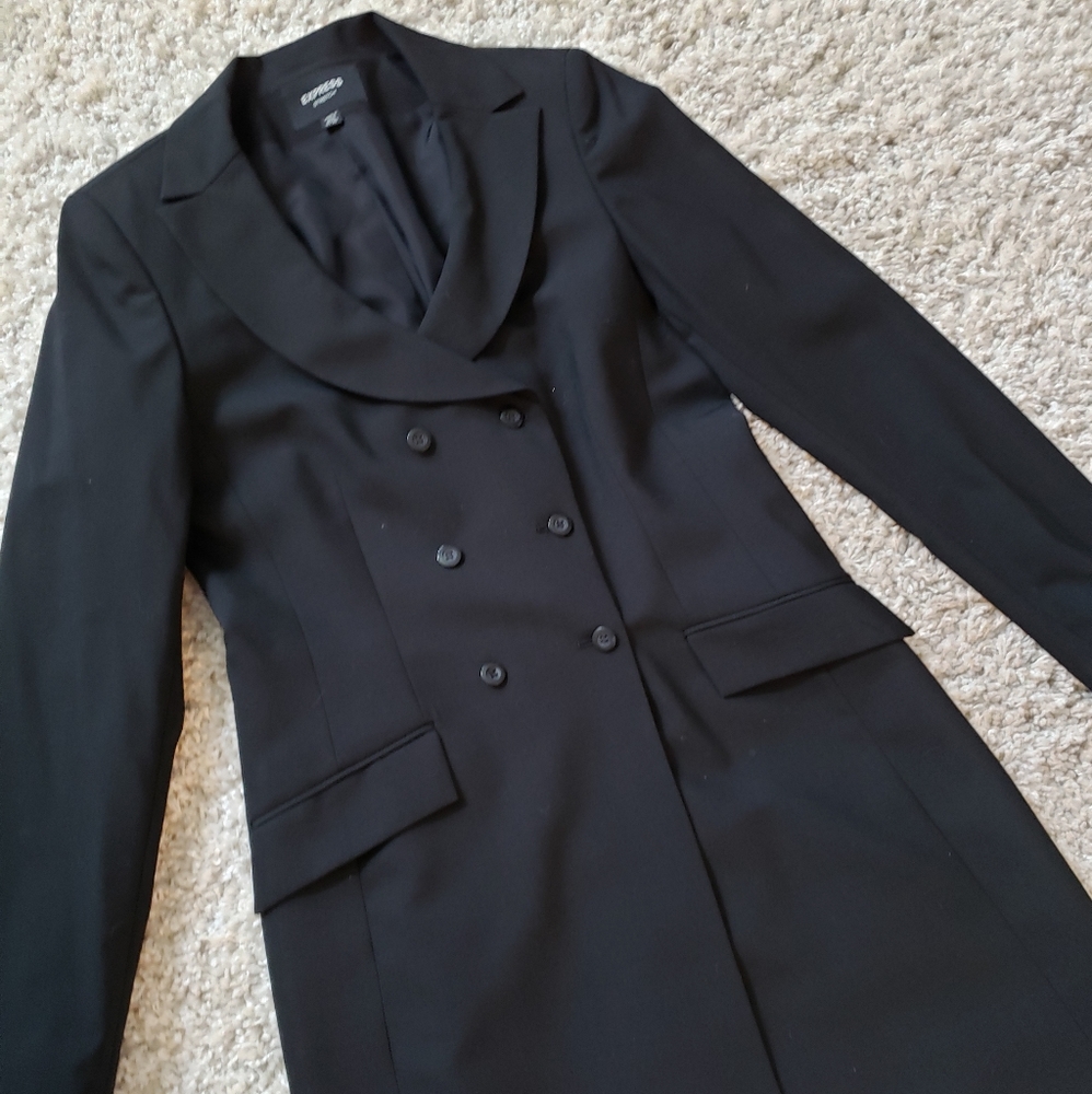 Express Tailored  Knee Length  Blazer